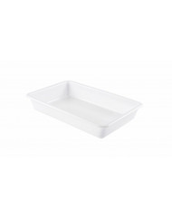Bac plat avec couvercle Avec couvercle blanc plastique 34,7x23x7 cm 3 L fond plein parois pleines Gilac