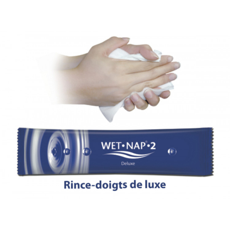 Serviette rafraîchissante blanc non tissé 26x18 cm (125 pièces)