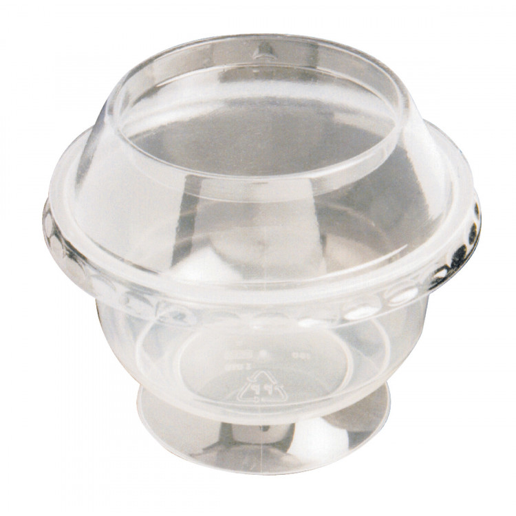 Couvercle coupe à dessert 20CL rond transparent Ø 10 cm 1,24 cm Servipack Alphaform (50 pièces)