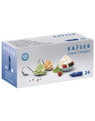 Cartouches de gaz pour siphon acier 14,5x7x5,5 cm Pro.cooker (24 pièces)