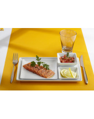 Ravier carré blanc porcelaine 9,3 cm Edina Pro.mundi