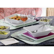 Ravier carré blanc porcelaine 9,3 cm Edina Pro.mundi