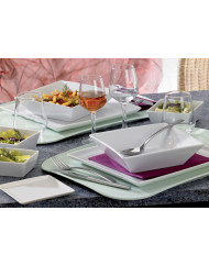 Ravier carré blanc porcelaine 9,3 cm Edina Pro.mundi