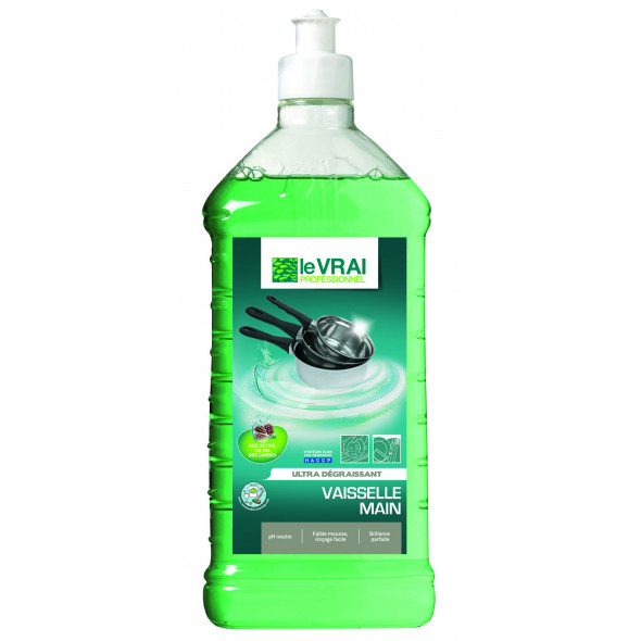 Liquide vaisselle à la main ultra dégraissant 1 L Le Vrai