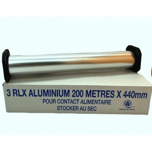 Rouleau film aluminium gris 200 m x 45 cm