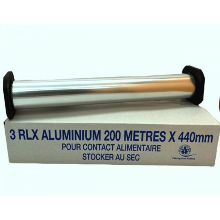 Rouleau film aluminium gris 200 m x 45 cm