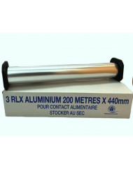 Rouleau film aluminium gris 200 m x 45 cm