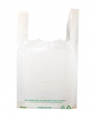 Sac bretelle plastique blanc 45x45 cm 60 microns (250 pièces)