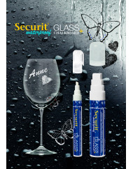 Feutres craie blanc waterproof blanc Securit (4 pièces)