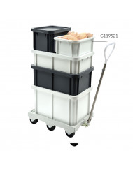 Bac gerbable Sans couvercle blanc plastique 40x30x16,5 cm 12 L fond plein parois pleines Gilac