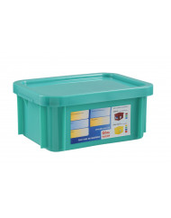 Bac gerbable Avec couvercle vert plastique 40x30x23,5 cm 15 L fond plein parois pleines Gilac
