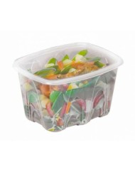 Barquette avec couvercle rectangulaire transparent 17,3x15,9x5,7 cm 105 cl Barquettes Micro Onde Alphaform (50 pièces)