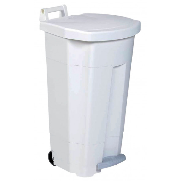Collecteur à pédale plastique 90 L blanc Boogy Rossignol