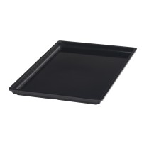 Plat rectangulaire noir mélamine 29,5 cm Plastorex