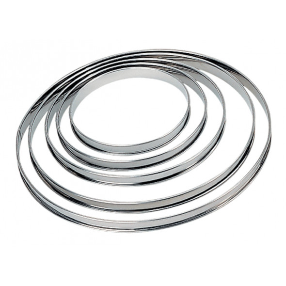 Cercle à tarte inox Sans revêtement Ø 28 cm 2 cm Pro.cooker