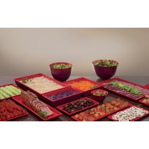 Bac rectangulaire rouge mélamine 32,5 cm Vestah Platex