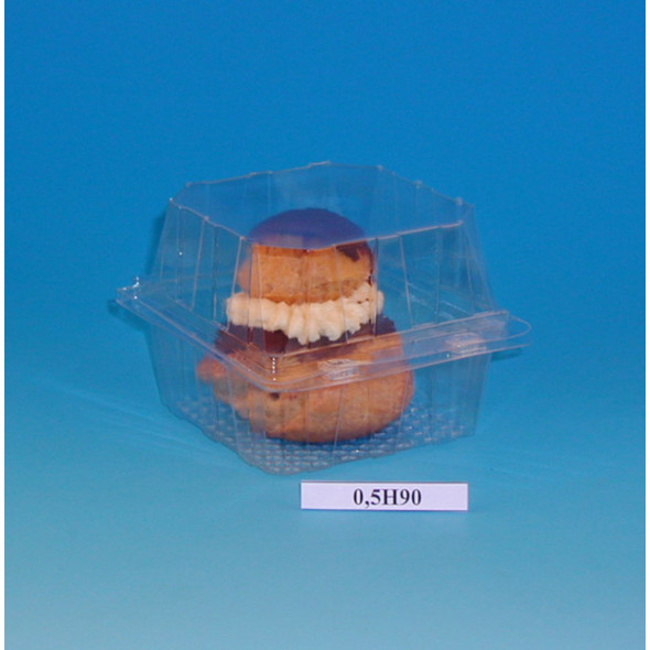Boîte pâtisserie carré transparent 138x120x90 mm Alphaform (405 pièces)