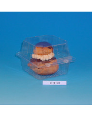 Boîte pâtisserie carré transparent 138x120x90 mm Alphaform (405 pièces)