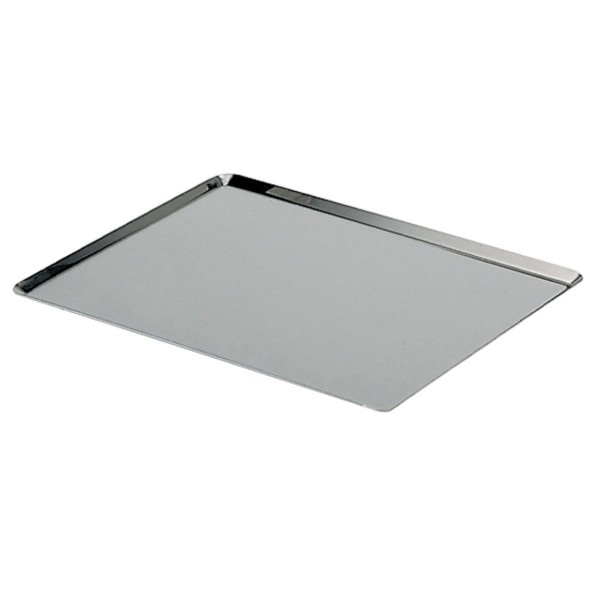 Plaque pâtissière GN 1/1 non perforé inox GN 1/1 53x32,5x1 cm 1 mm Bords pincés De Buyer
