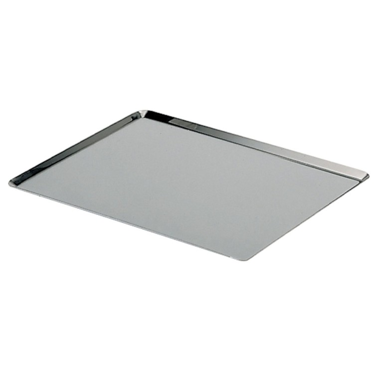 Plaque pâtissière GN 1/1 non perforé inox GN 1/1 53x32,5x1 cm 1 mm Bords pincés De Buyer