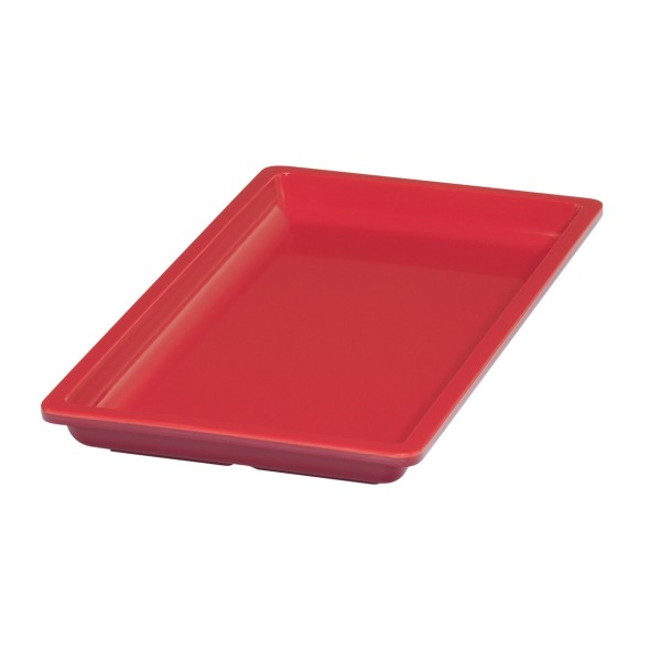 Bac rectangulaire rouge mélamine 32,5 cm Vestah Platex