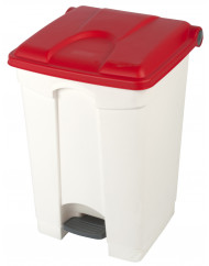 Collecteur à pédale plastique 45 L rouge Probbax