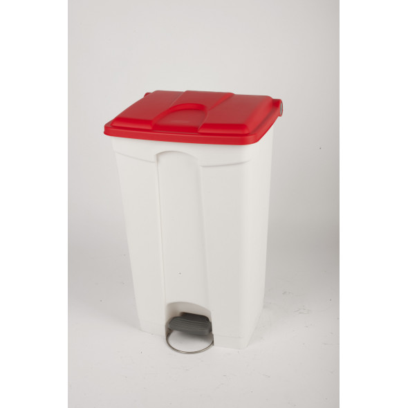 Collecteur à pédale plastique 90 L rouge Probbax