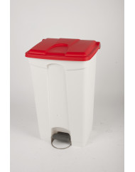 Collecteur à pédale plastique 90 L rouge Probbax