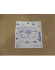 Pochette fraîcheur poisson papier blanc 25x25 cm (1000 pièces)