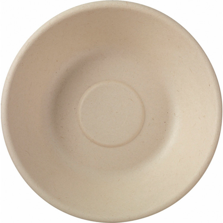 Assiette creuse bagasse rond marron Ø 16 cm Duni (50 pièces)