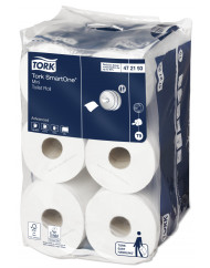 Papier hygiénique blanc ouate de cellulose Smartone Tork (12 pièces)