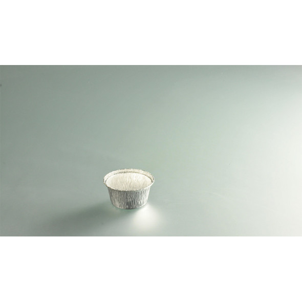 Godet rond gris aluminium Ø 8 cm 11 cl (100 pièces)