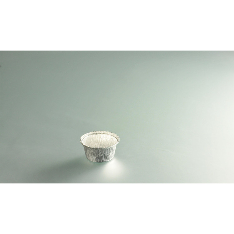 Godet rond gris aluminium Ø 8 cm 11 cl (100 pièces)