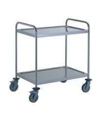 Chariot de service inox 2 niveaux 89,5x62,5x96 cm 100 kg Tournus