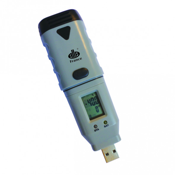 Thermomètre enregistreur min -35 °C max 80 °C +/- 0,3 °C Alla France