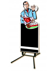 Stop trottoir rectangulaire 60 cm x 185 cm Boucherie Bequet