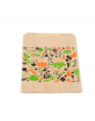 Sac à fruits et légumes papier beige 200x90x350 mm (1000 pièces)