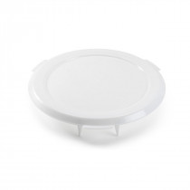 Couvercle plat pour bac 75 L rond blanc plastique Ø 61 cm 8,5 cm Gilac