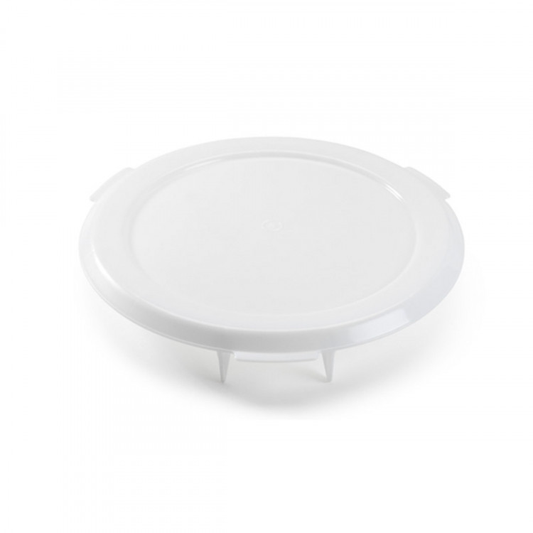 Couvercle plat pour bac 75 L rond blanc plastique Ø 61 cm 8,5 cm Gilac