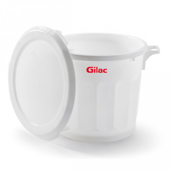 Couvercle plat pour conteneur alimentaire HACCP 75 L et baquet 50 L - blanc - GILAC main image 0