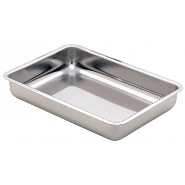 Plat à four rectangulaire gris inox 18/10 37 cm