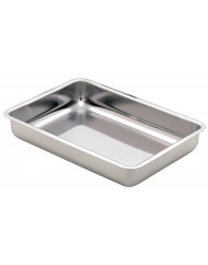 Plat à four rectangulaire gris inox 18/10 37 cm