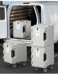 Kit roulettes pour conteneur isotherme UPCS400 acier Ø 12,7 cm Cambro