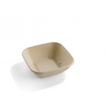 Saladier carré beige 17x17x5,3 cm 75 cl Be Pulp (50 pièces)