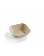 Saladier carré beige 17x17x5,3 cm 75 cl Be Pulp (50 pièces)