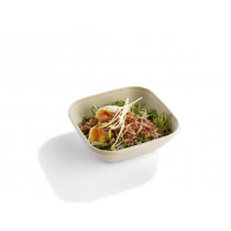 Saladier carré beige 17x17x5,3 cm 75 cl Be Pulp (50 pièces)