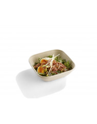 Saladier carré beige 17x17x5,3 cm 75 cl Be Pulp (50 pièces)