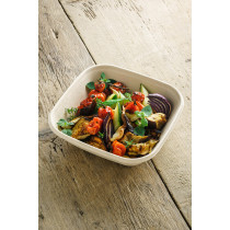 Saladier carré beige 17x17x5,3 cm 75 cl Be Pulp (50 pièces)