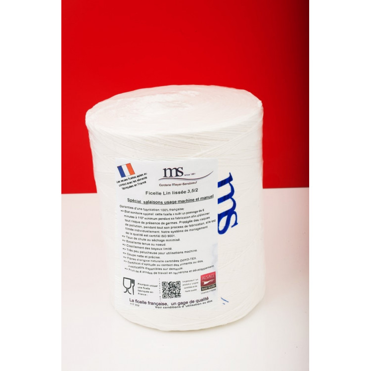 Ficelle alimentaire blanc lin