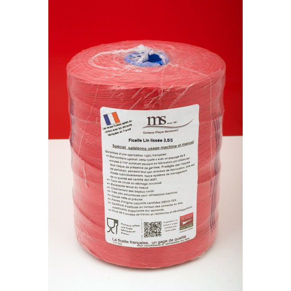 Ficelle alimentaire rouge lin